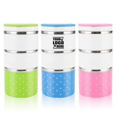 3 Layer Stainless Steel Thermal Food Container Lunch Box