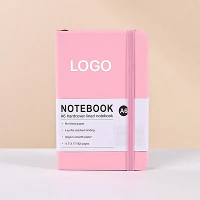 Color Strap leather cover Notebook A6