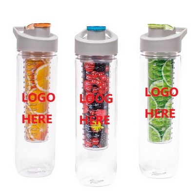 Sports Fruit Long Infuser Clear Plastic Tumbler