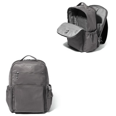 Baggallini® Tribeca Expandable Laptop Backpack - Steel Gray Twill