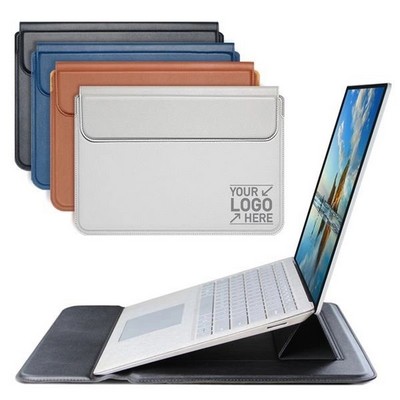 PU Leather Laptop Sleeve Case With Stand Function