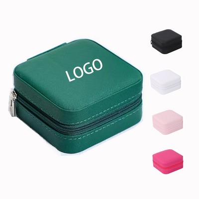 Pu Leather Travel Portable Jewelry Case