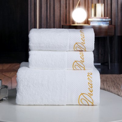 Customize The LOGO On The Hotel Cotton Bath Towel. 27.56×55.12, Embroidery.