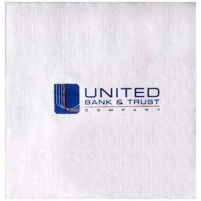 White 1-Ply Over-All Linen Embossed Semi-Crepe Luncheon Napkin (Grande Line)