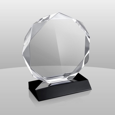 Diamond Facet Award w/Custom Base (9"x8"x2")