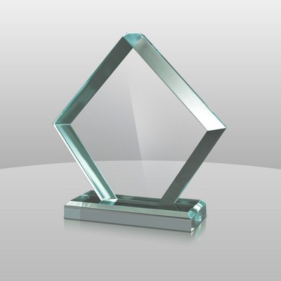 Jade Green Diamond Shape Award (6"x5 1/2"x2")