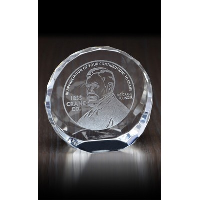 Tilting Circle Paperweight Award