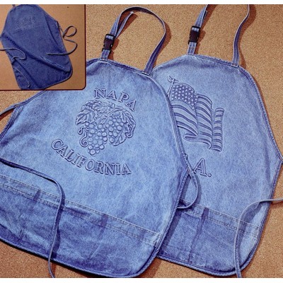 Embossed Denim Apron