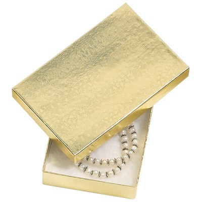 Gold Cotton Filled Boxes (5 7/16"x 3½"x 1")