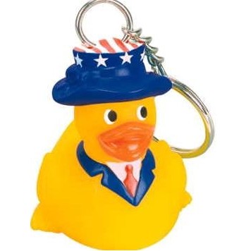 Rubber Patriotic Duck Key Chain©