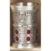 Rubin Pewter Jeweled Shot Glass