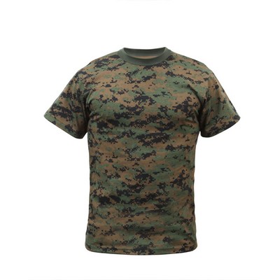 Kids' Woodland Digital Camouflage Military T-Shirt