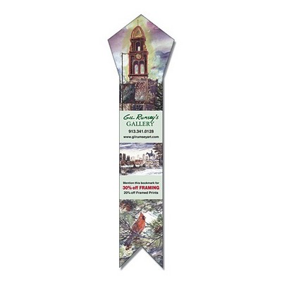 Plastic Bookmark - 2.25x8.5 Laminated Pentagon Shape -14 pt.