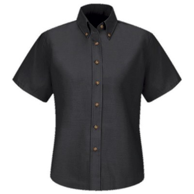 Red Kap™ Women's Short Sleeve Poplin Dress Shirt - Black