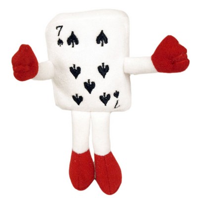 6" Playing Card 7 Of Spades Stuffed Toy