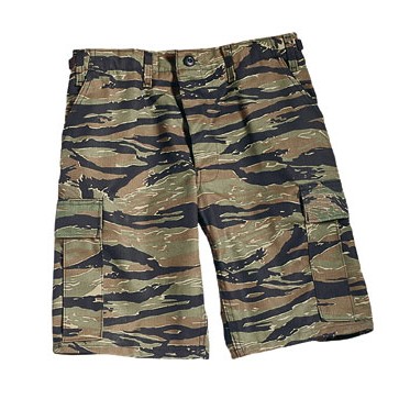 Camouflage B.D.U. Shorts - Tiger Stripe Camo