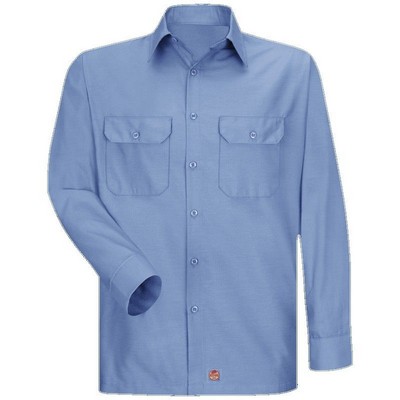 Red Kap™ Men's Long Sleeve Solid RipStop Shirt - Light Blue