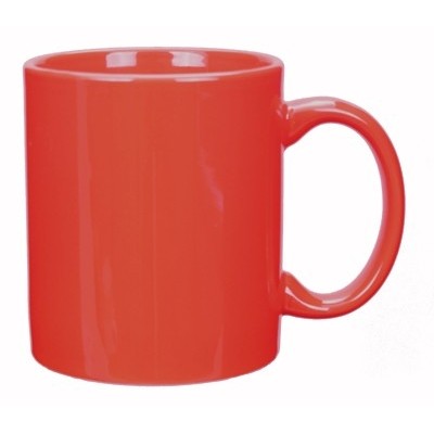 11 Oz. Red Vitrified C-Handle Coffee Mug