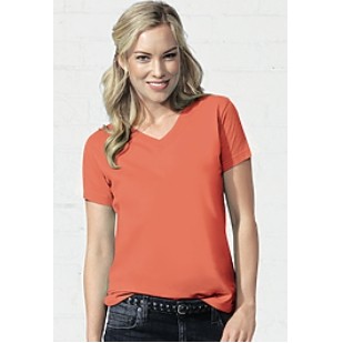 5.5 Oz. LAT® Women's Jersey V-Neck T-Shirt