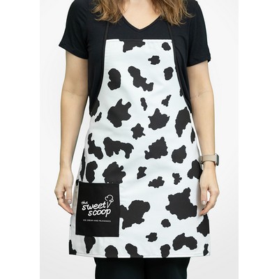 Single Pocket Cow Print Apron