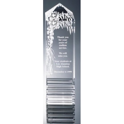 Fluted Pillar Acrylic Award, 10" H