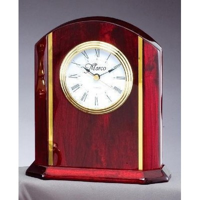 Rosewood Clock, 8"H