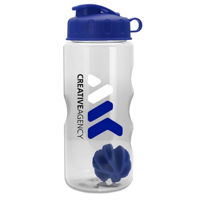 22 Oz. Transparent Mini Shaker Sports Bottle w/Flip Lid