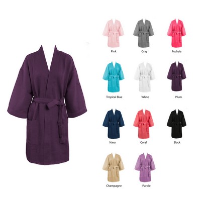 Knee length Short Waffle Spa Robes 36"