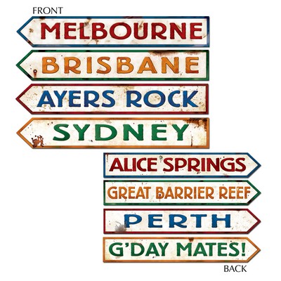 Australian Street Sign Cutouts