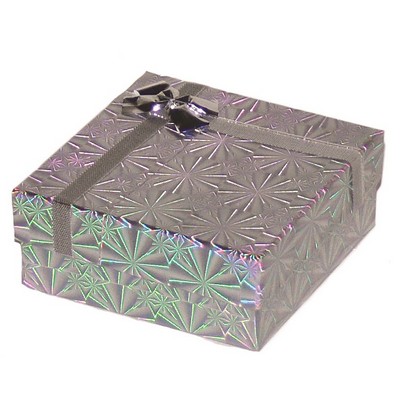 Shiny Cardboard Pendant Box w/Bow