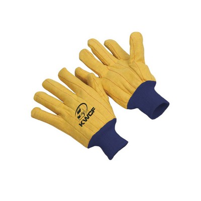 Chore glove with gold palm