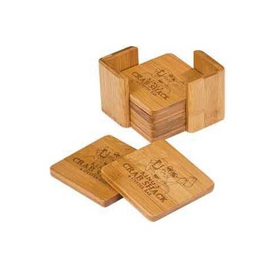 3¾" x 3¾" Bamboo 6-Coaster Set