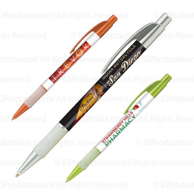 Top Flight Slim Frost Plastic Pen (Full Color Imprint)