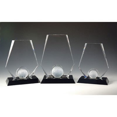 Premier Golf Optical Crystal Award/Trophy 7"H