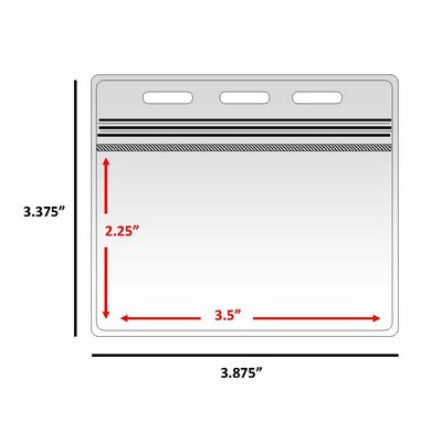 2x3 Horizontal Sealed Badge Holder