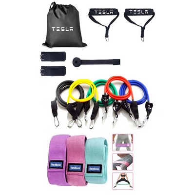 Kidder iBank® Exercise Fitness Resistance Bands Set + Booty Exercise Bands