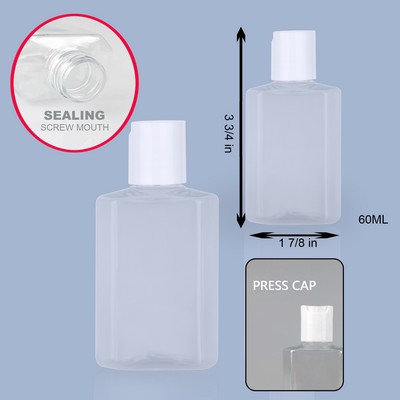 PPE 2 Oz. Square Gel Bottle for Hand Sanitizer