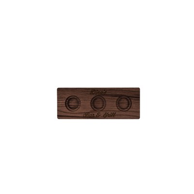 Walnut Rectangular 3-Slot Sampler Board