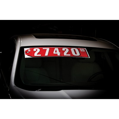 Extra Large Red Tag Decal Numbers (Set of 12)