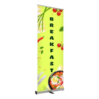 Breakfast Pre Printed Roll Fx Banner 24" x 80" - Green