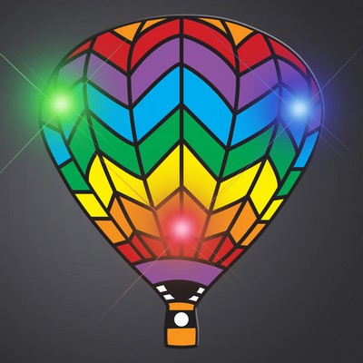 Rainbow Hot Air Balloon Body Light Blinkies Pin - BLANK