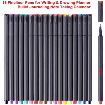 0.4mm Fineliner Color Pen Set 18 Colors