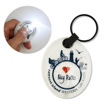 Custom Oval PVC LED Keychain