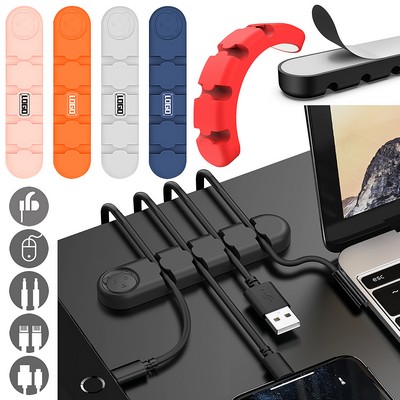 Silicone 4 Slots Desk Cable Organizer