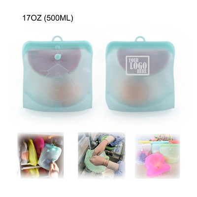 17OZ Silicone Reusable Food Fresh Bag