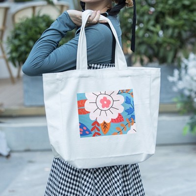 Economical Reusable Cotton Canvas Shopping Tote Bag