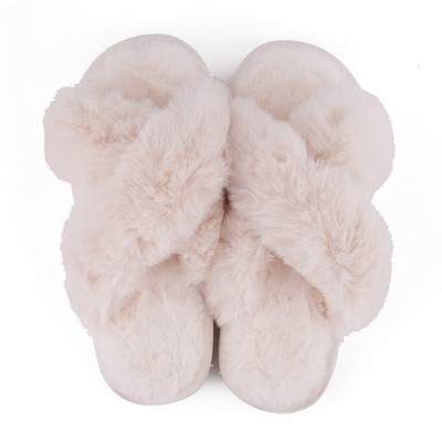 Long Sunday Angora Yarns Cross Band Cotton Winter Slipper