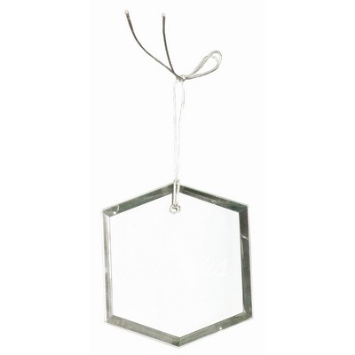 3" Crystal Hexagon Ornament