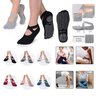 Yoga Socks Non Slip Grips & Straps