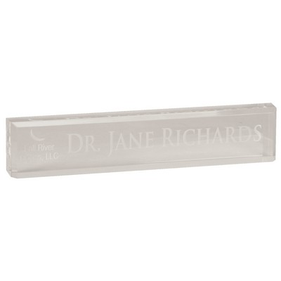 8" x 2" Clear Acrylic Desk Wedge